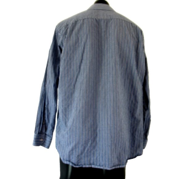 Men’s Apt 9 Slim Fit Button Down Dress Shirt-Blue Plaid- Size XXL - Picture 9 of 11